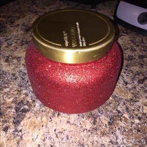 19 oz red glitter CapriBlue candle.